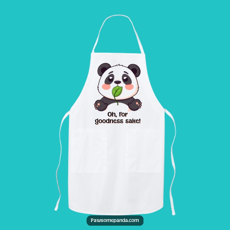 Funny Panda Leaf Nose Apron - Kitchen Humor Gift