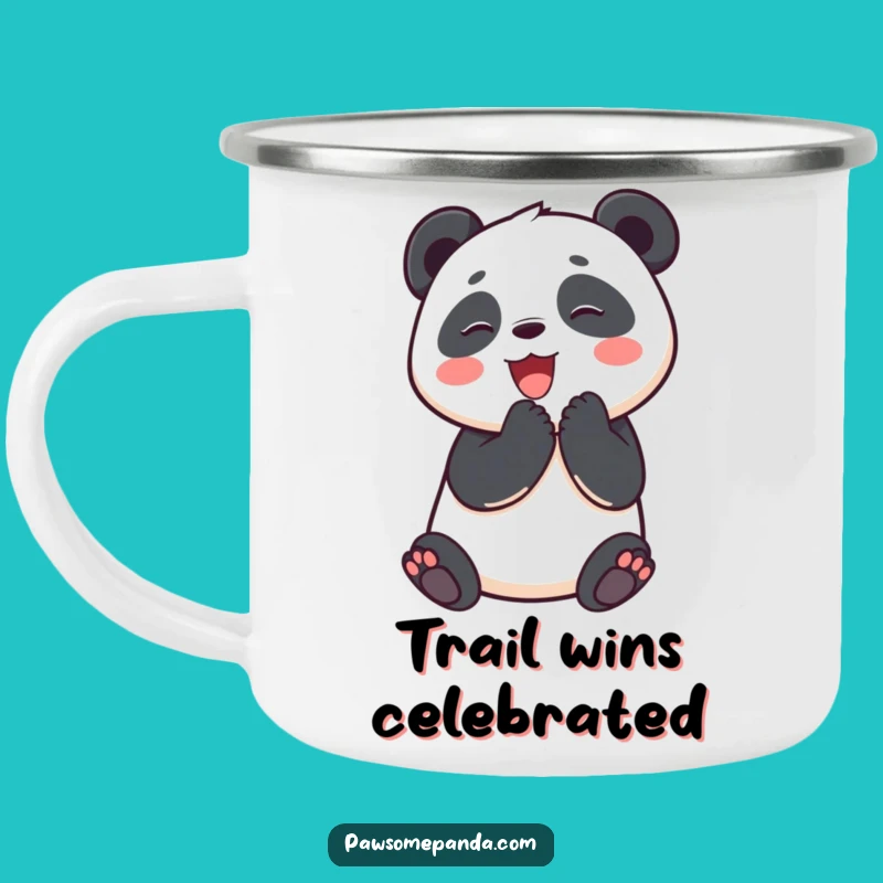 Funny Panda Camping Mug: Outdoor Panda Cheer, Durable Funny Gift for Campers