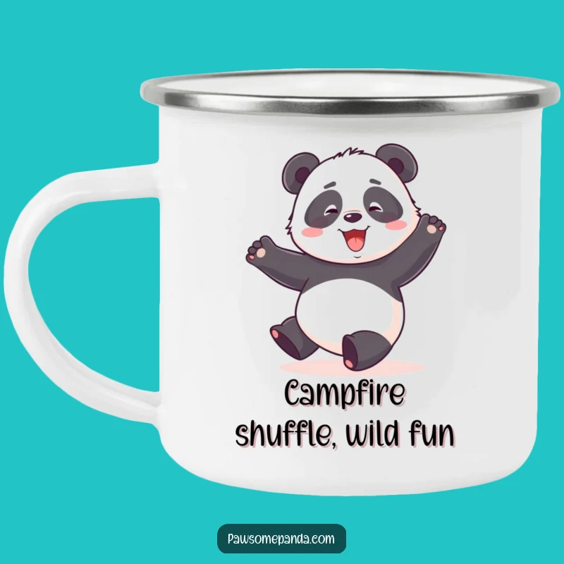 Funny Panda Dance Camping Mug: Clumsy Celebration Outdoor Mug Gift