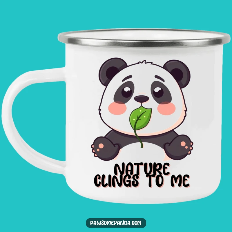 Durable Funny Panda Leaf Nose Camping Mug - Outdoor Gift