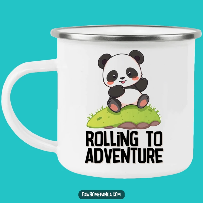 Funny Panda Rolling Camping Mug: Hilarious Outdoor Adventure Drinkware