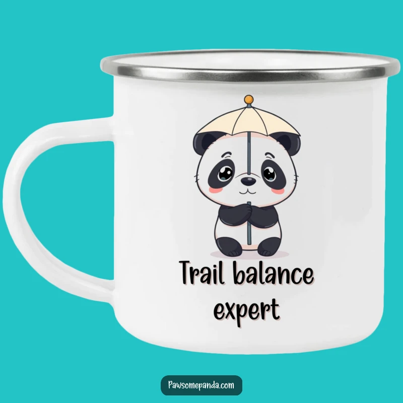 Funny Panda Umbrella Nose Camping Mug: Determined Outdoor Fun Funny Gift