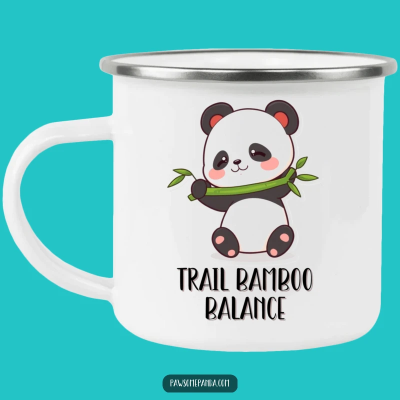 Funny Balancing Panda Camping Mug: Adventure Fuelled by Determination