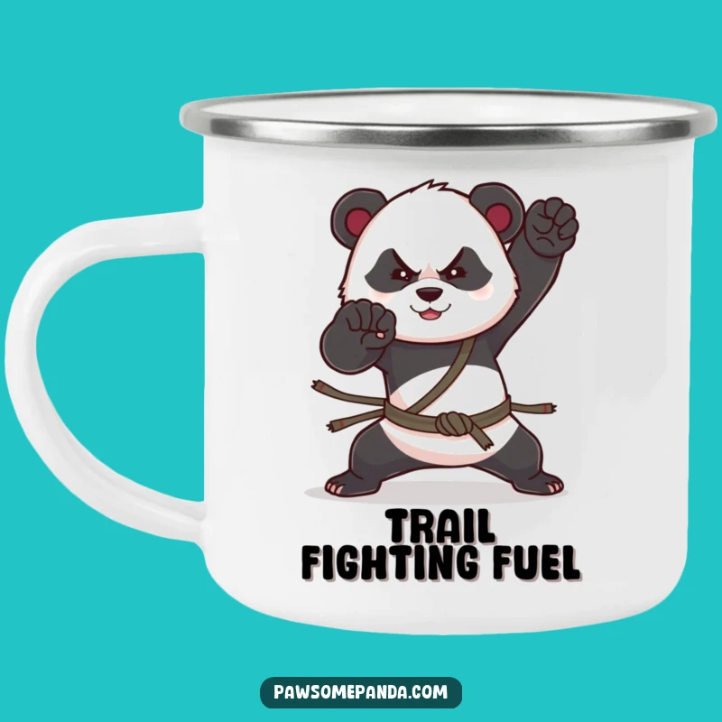 Funny Panda Warrior Camping Mug - Durable Martial Arts Cup, Perfect Funny Gift!