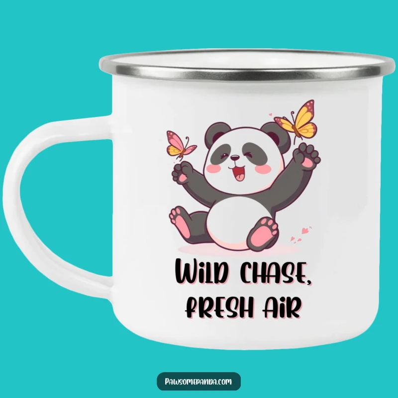 Funny Panda Butterfly Adventure Mug: Your Playful Outdoor Companion
