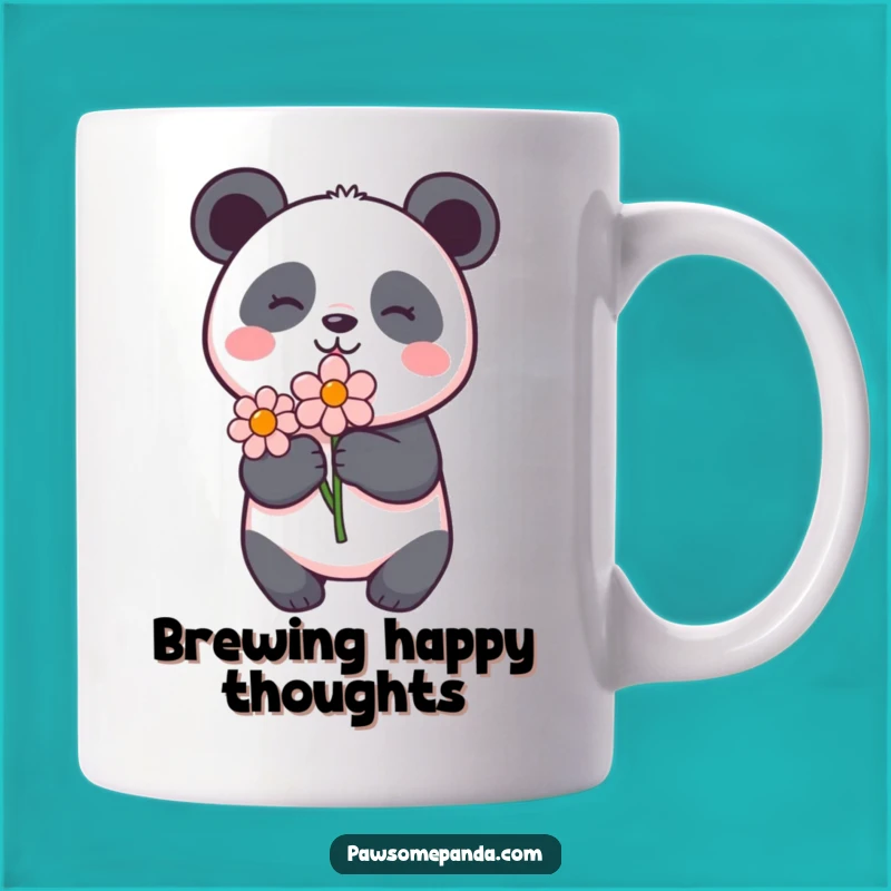 Funny Delightful Panda Flower Mug: A Joyful & Cute Gift Mug