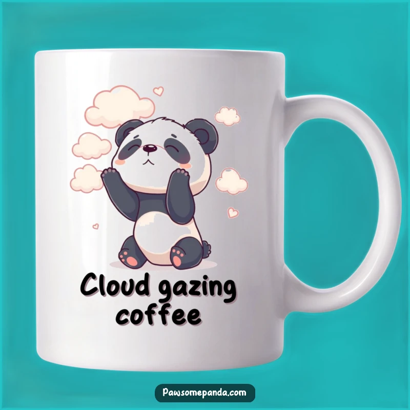 Funny Dreamy Panda Clouds Mug - Whimsical Animal Gift