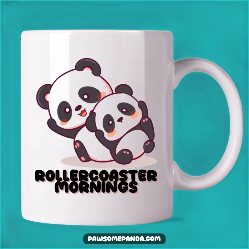 Funny Giddy Panda Tumbling Mug - Joyful Animal Duo Gift