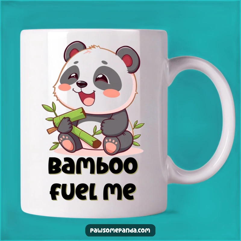 Funny Kawaii Panda Munching Mug: Happy Panda Art, Perfect Joyful Funny Gift