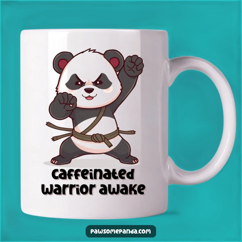 Funny Panda Karate Mug - Determined Warrior Design, Perfect Funny Gift for Martial Artists!