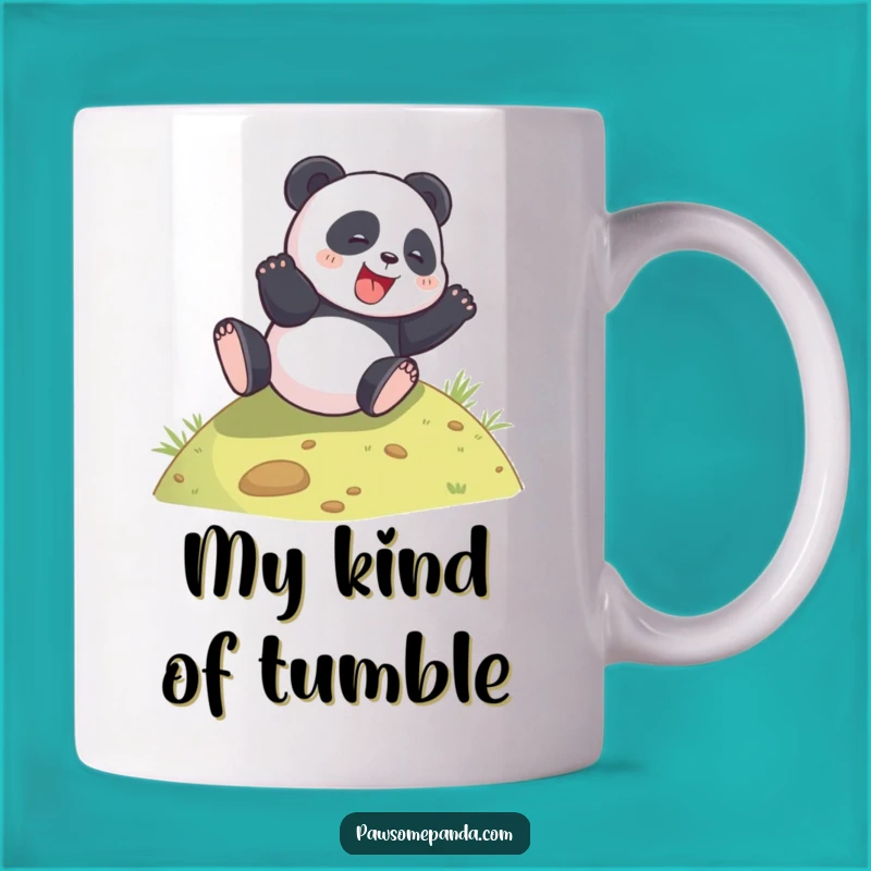 Funny Panda Rolling Hill Mug - Joyful & Hilarious Animal Lover Gift!
