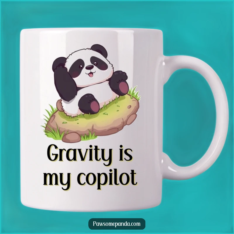 Funny Curious Panda Rolling Hill Mug - A Hilarious Gift for Panda Lovers!