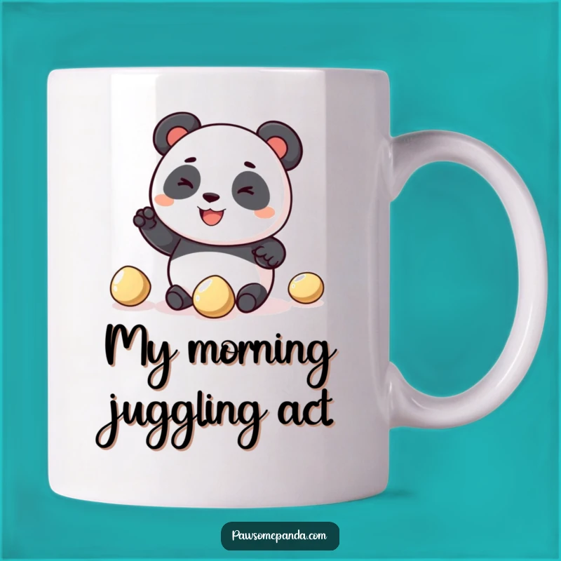 Funny Panda Juggling Pebbles Mug: A Hilarious Gift for Panda Lovers!