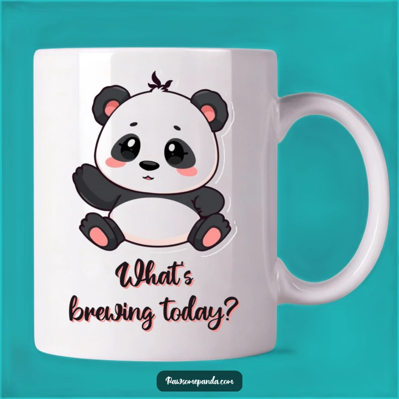 Funny Curious Panda Mug: Intriguing Cartoon Character, Perfect Thoughtful Gift!