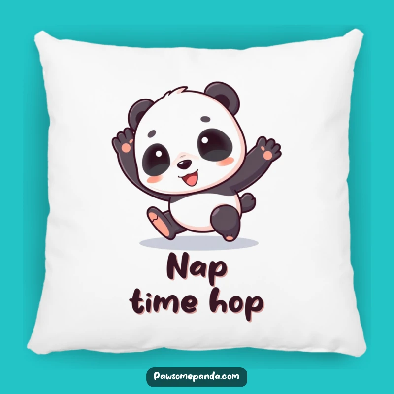 Funny Panda Hop Pillow: Cute Cartoon Comfort and Playful Character Accent Gift!