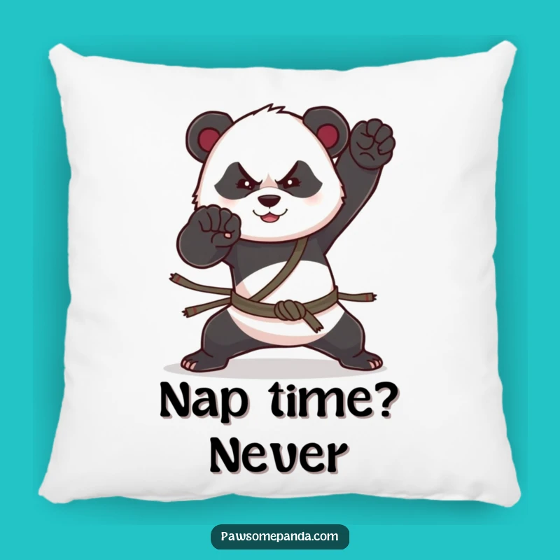 Funny Panda Kicks Pillow - Soft Martial Arts Cushion, Hilarious Funny Gift!