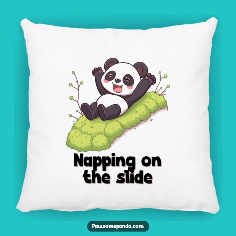 Funny Panda Slide Comfort Pillow: Cozy Fun, Hilarious Panda Gift