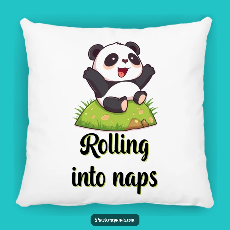 Soft Funny Happy Panda Rolling Pillow - Cuddle Up with Pure Joy