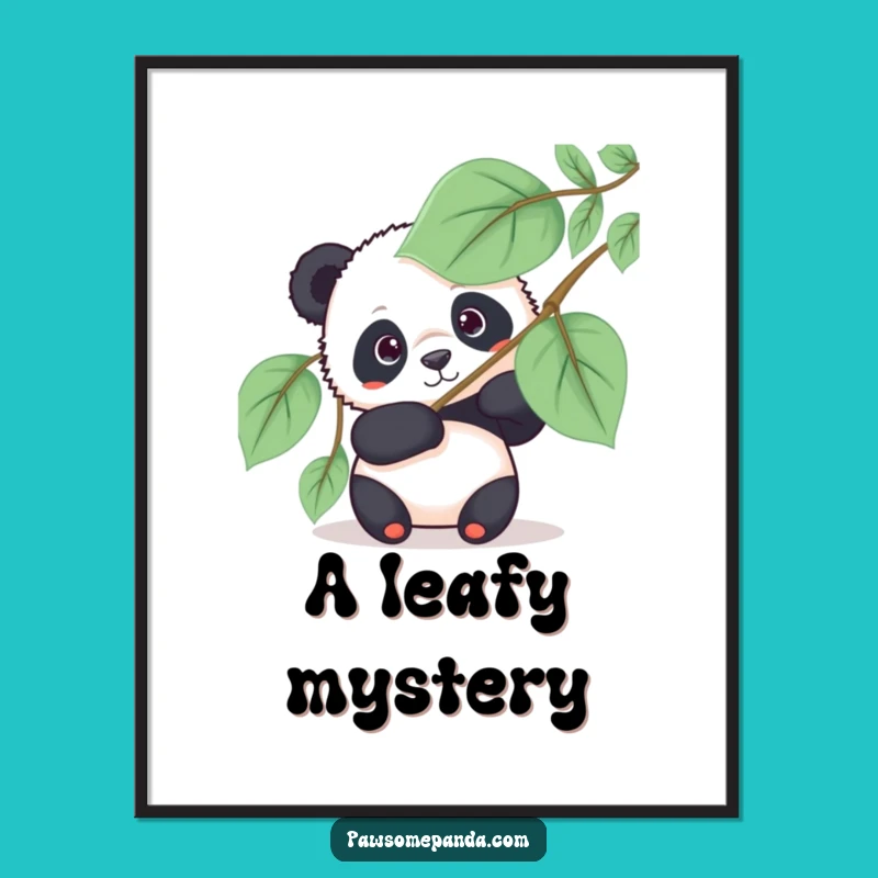 Funny Panda Fan Peek Digital Art - Instant Hilarious Decor for Curious Spaces