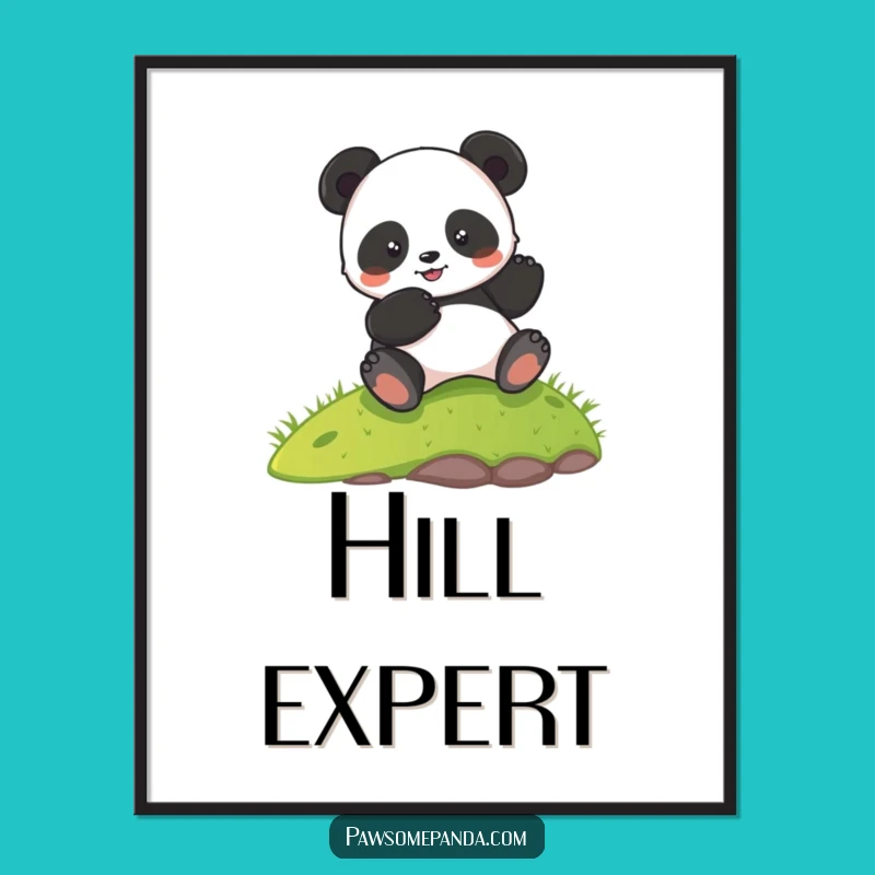 Funny Panda Rolling Digital Art: Hilarious Wall Decor for Joyful Spaces