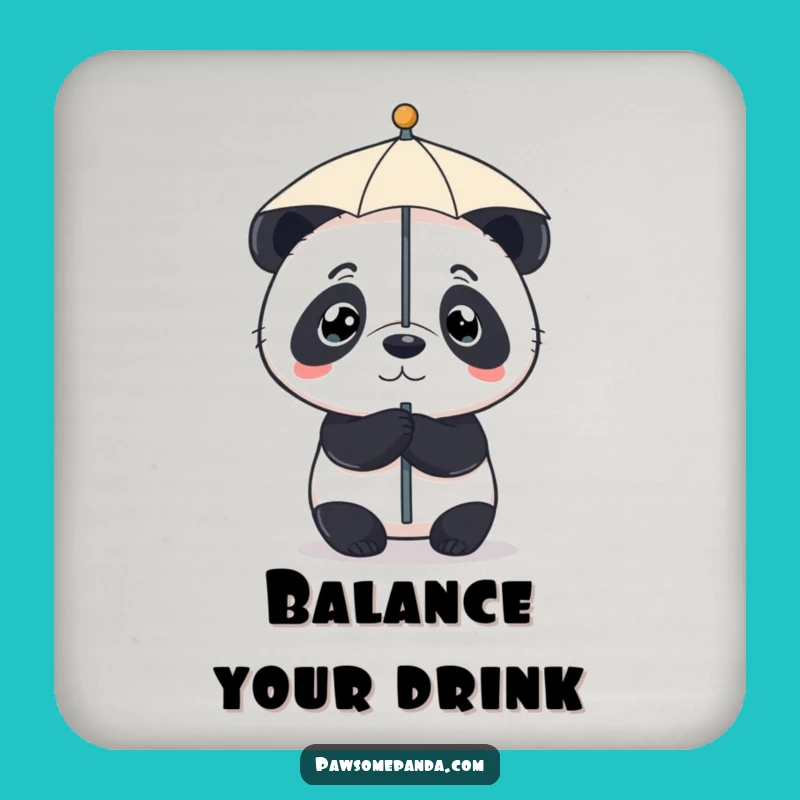 Funny Panda Umbrella Nose Coasters: Determined Table Protection Funny Gift
