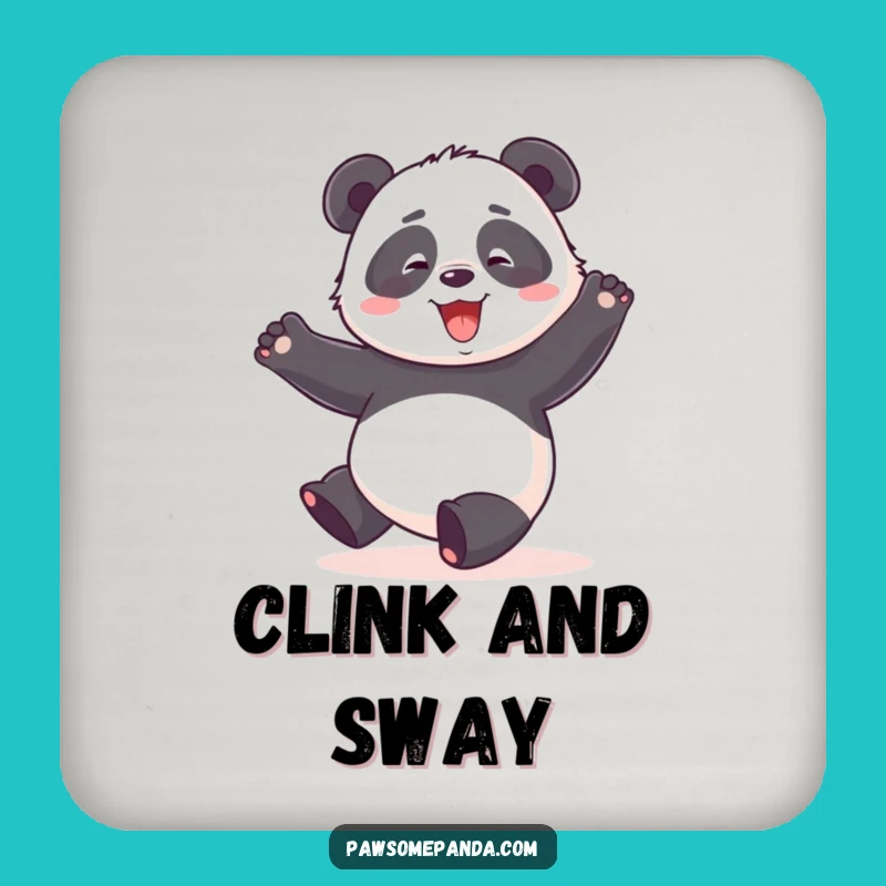 Funny Panda Dance Coaster: Clumsy Celebration Drink Protection Gift