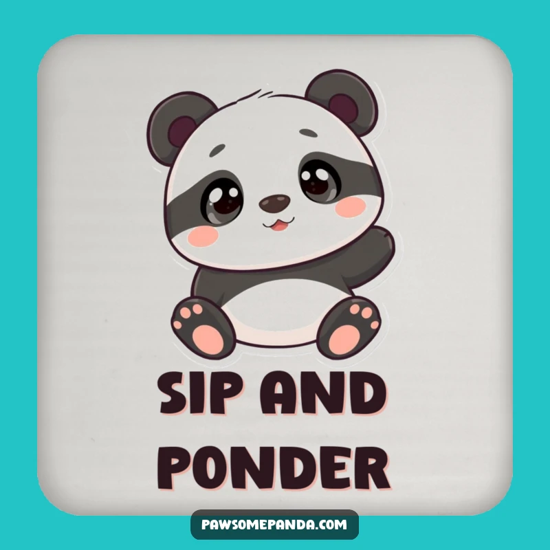 Funny Curious Panda Coaster Set: Protect Surfaces with Adorable Style