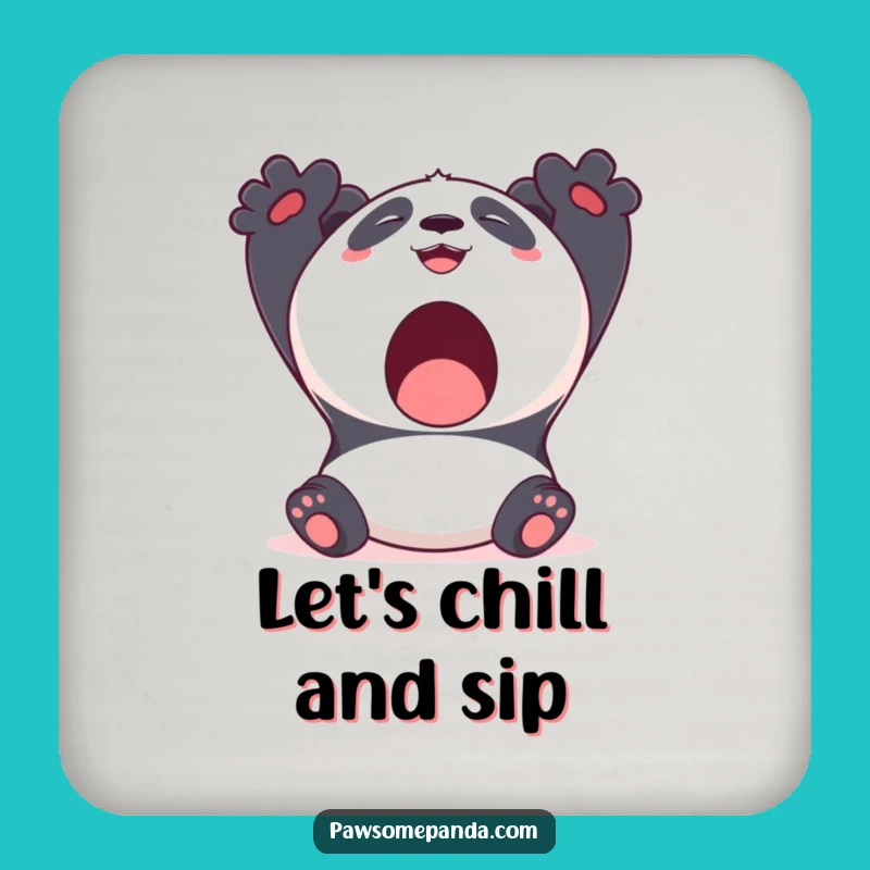Funny Kawaii Panda Yawn Coasters: Relaxed Surface Protection, Chic Funny Gift