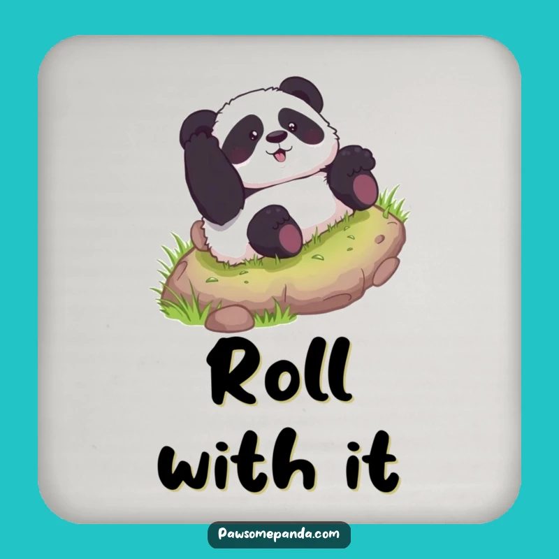 Funny Curious Panda Rolling Hill Coaster Set - Hilarious Home Bar Gift