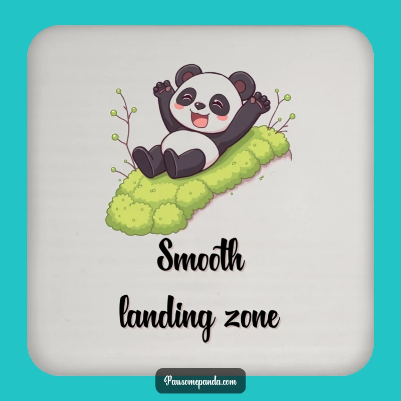 Funny Panda Slide Coaster Set: Protect Drinks, Hilarious Panda Gift