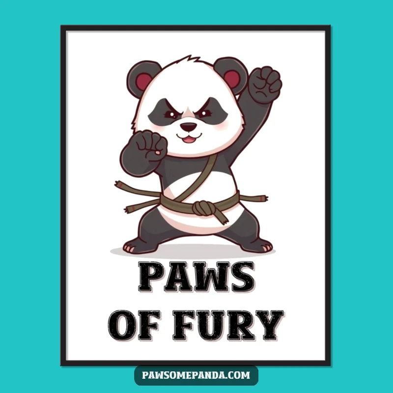 Funny Panda Master Poster - Inspiring Martial Arts Art, Great Funny Gift!
