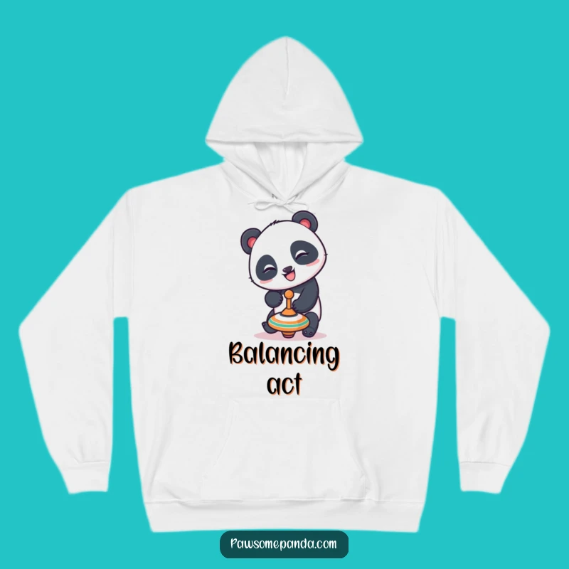 Cozy Funny Panda Balancing Hoodie: Playful Warmth!