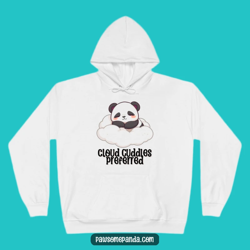 Funny Sleepy Panda Hoodie: Cozy Content Cloud Sweatshirt Gift