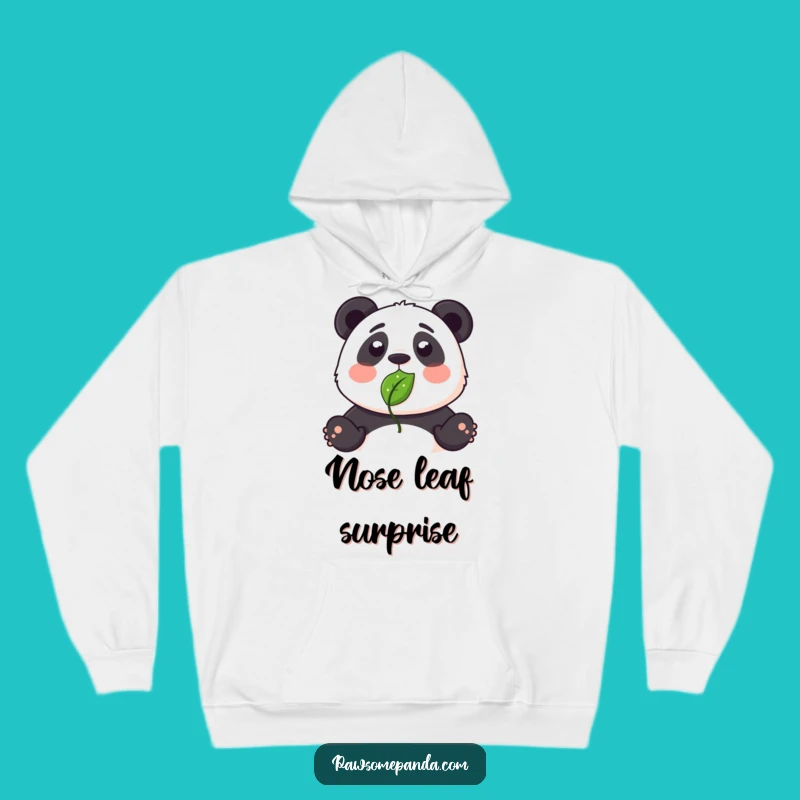 Cozy Funny Panda Leaf Nose Hoodie - Warm & Humorous Gift