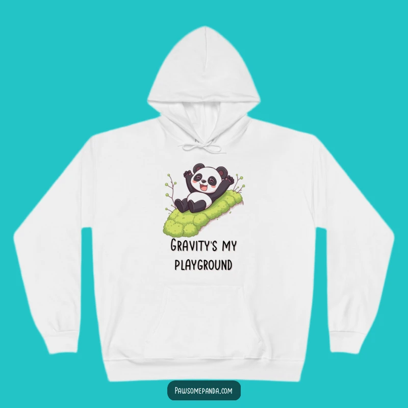 Funny Panda Slide Hoodie: Cozy Mossy Fun, Hilarious Panda Gift