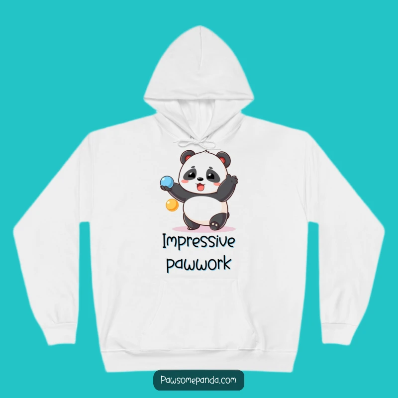 Cozy Funny Chubby Panda Juggling Hoodie - Stay Warm and Laugh All Day Long