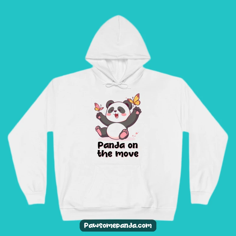 Funny Panda Butterfly Chase Hoodie: Cozy Up with Playful Charm