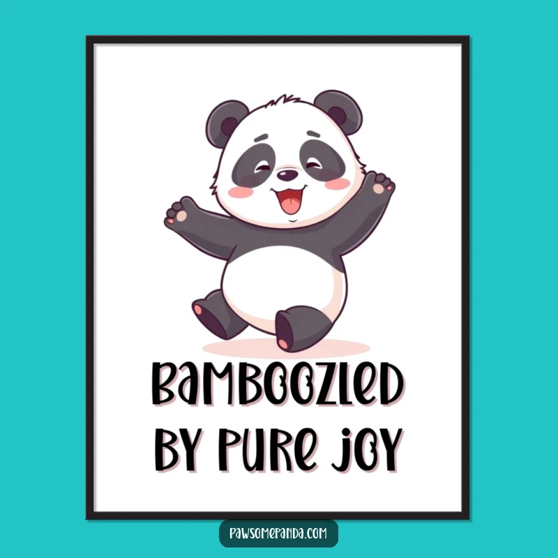 Free Printable Funny Panda Dance Wall Art - Clumsy Joy Downloadable Decor