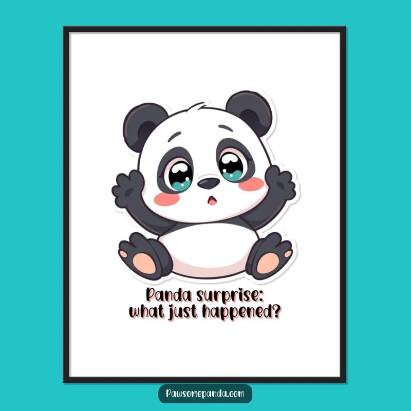 Free Printable Wall Art: Surprised Panda for Quirky Decor