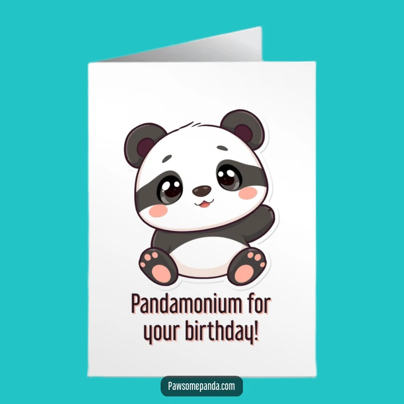 Free Printable Birthday Card: Curious Panda - Funny Downloadable Gift