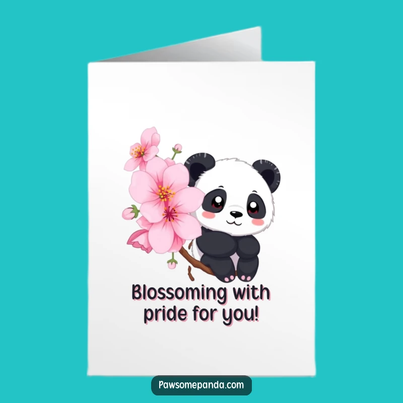 Free Printable Panda Congrats Card: Cute DIY Gift for Blooming Success