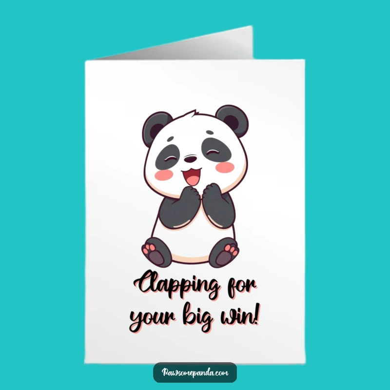 Free Printable Panda Congrats Card: Funny DIY Gift for Any Achievement