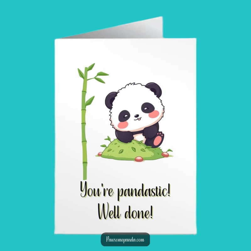 Free Printable Panda Congrats Card: Bamboo Tumble for a Hilarious Downloadable Gift