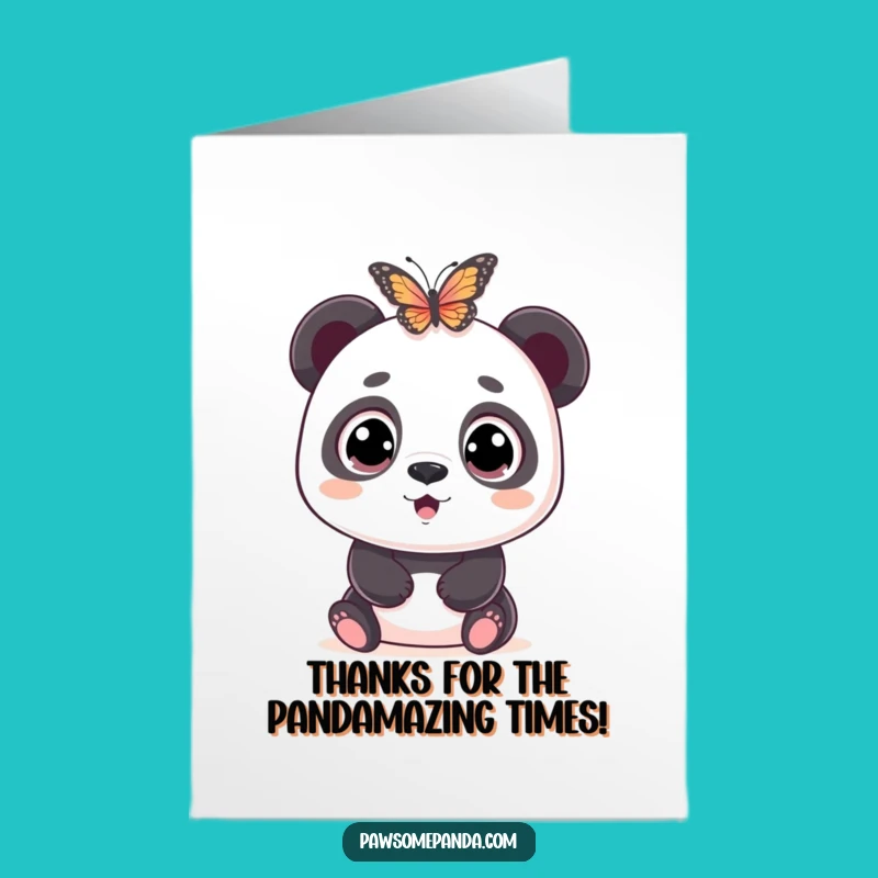 Free Printable Panda Thank You Card: Amazed by Kindness Funny Downloadable Gift