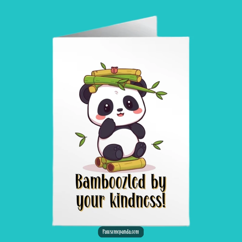 Free Printable Panda Thank You Card: Thanks for the Balance Funny Downloadable Gift