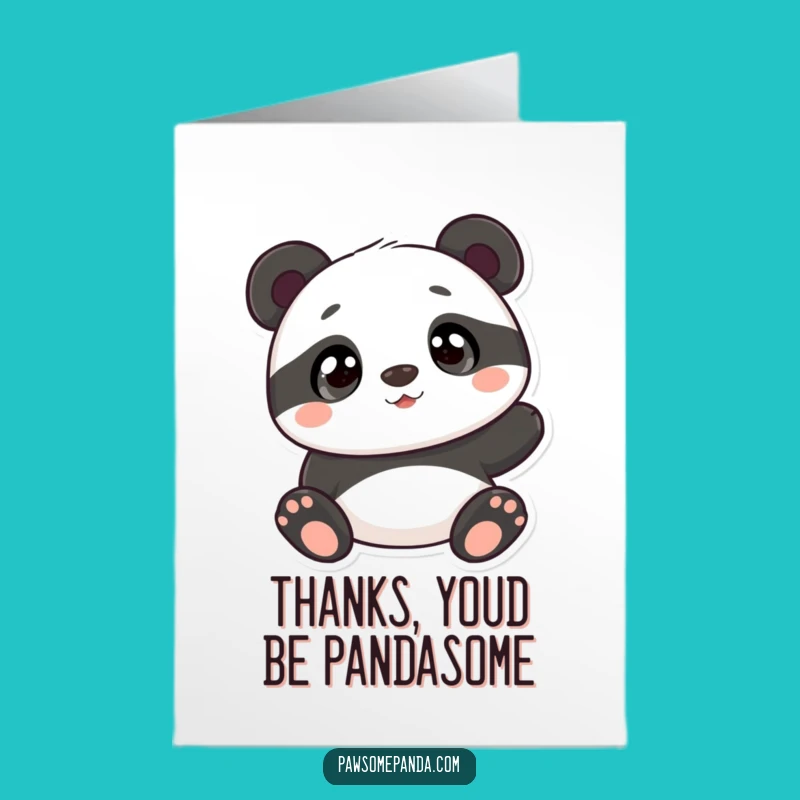 Free Printable Thank You Card: Curious Panda - Funny Downloadable Gift