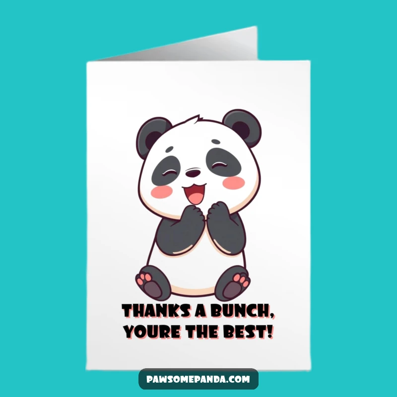 Funny Free Printable Panda Thank You Card: Adorable DIY Gift of Gratitude