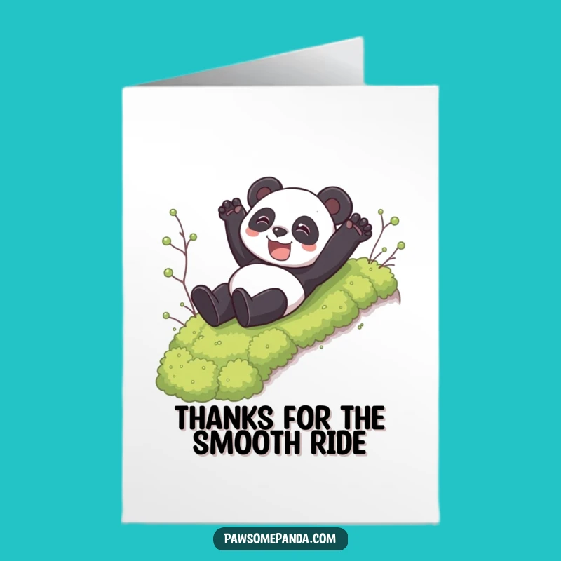 Free Printable Panda Thank You Card: Sliding Fun Downloadable