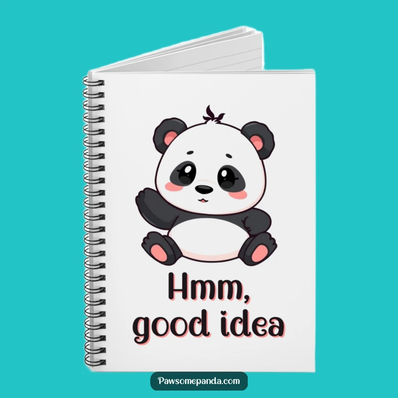Funny Curious Panda Notebook: Jot Down Thoughts with Intriguing Cartoon Style Gift!