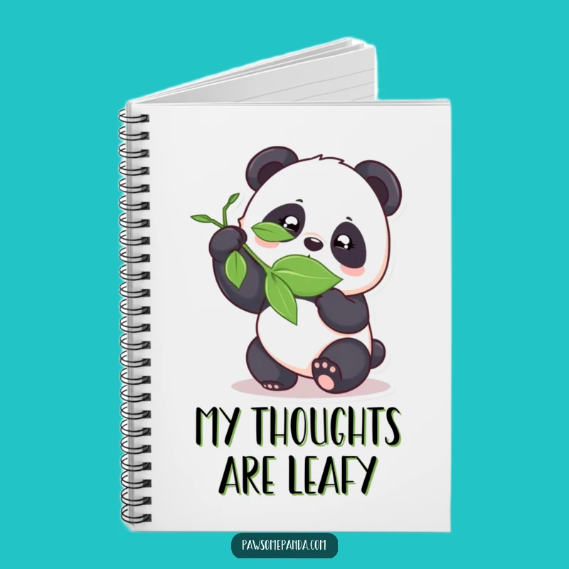 Funny Panda Bamboozling Leaf Notebook - Journal Your Playful Ideas!